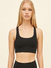 Girlfriend Collective Paloma Racerback Black Sports Bra Size Small