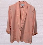 Requirements vintage blazer salmon pink light jacket sz 14P