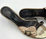 Christian Lacroix Metallic Leather Heels