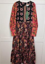 NWT Farm Rio Flowers Garden Maxi Dress Small