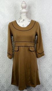 VERTIGO Paris Vintage Retro 50s Style 3/4 Sleeve Mini Dress Size XS NWT $240