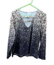 NWT Exclusive size XL fleece long sleeve top in space print.