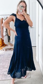 Navy Blue Maxi Dress Gown