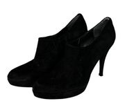 Stuart Weitzman Black Suede Bootie Heels