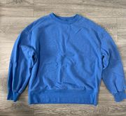 Blue Organic Cotton Crewneck Sweater Sweatshirt