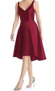 Alfred Sung  D765 High low Dress Red Size 4