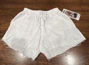 Rewash Shorts Women Small White Beach Short Raw Hem