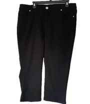 Lane Bryant High Rise Pedal Jeans Black Capri Cropped Women’s Size 16