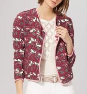 MAJE Reversible Jacquard Pink Jacket sz 40 US L