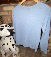 Classic Tee Shirt T-Shirt Top XS Long Sleeve Sky Baby Blue NWT