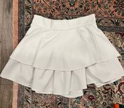 White Mini Skirt / Skort 