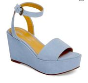 Splendid Felix Platform Wedge Sandal In Lavender Suede New 5.5