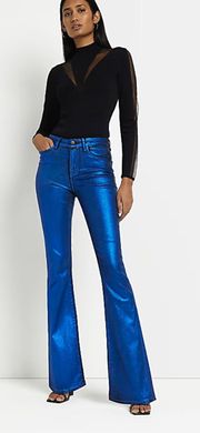 Blue Metallic Pants 