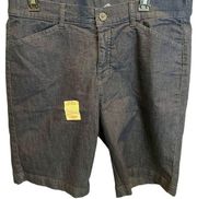 St. John’s Bay Secretly Slender dark wash denim bermuda shorts women’s size 16