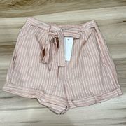 NEW Sienna Sky Paperbag Pink Shorts Women’s Small