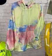 Size L- Spirit Jersey Tiedye rain hoodie- NWOT