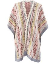 Cabi Siesta Fringe Poncho Sweater Cardigan # 5001 Size S/XS