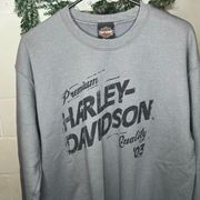 Harley Davidson | women gray crewneck pullover long sleeve