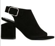 Alexander Wang Nadia black suede peep toe booties