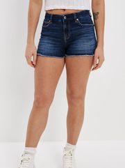 American Eagle  Super High Rise Shortie Next Level Stretch Denim Shorts Size 2