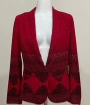 Silence + noise Anthropologie Red Blazer Sz S