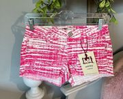 Lei Ashley Low Rise Bubblegum Pink Tie Dye Shorts Cutoffs Womens 1 and 3