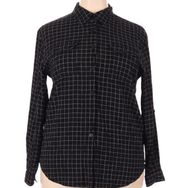 Laura Scott size XLarge black button down shirt