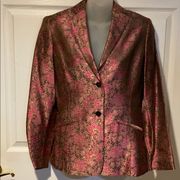 Oscar de la Renta Metallic Brocade Blazer Dinner Jacket Vintage NWT 4