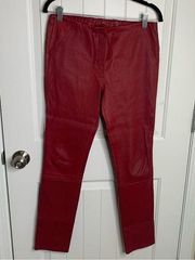 Tamara Mellon red lamb leather pants size 10 mob wife