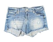 Silver Jeans Berkeley Shorts 4" Distressed Raw Hem - Women Size 30