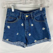 SheIn  Daisy Embroidered Shorts Size xs