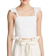 Alice + Olivia Off White Celestia Cropped Top