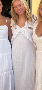 Maxi Ruffle White Dress