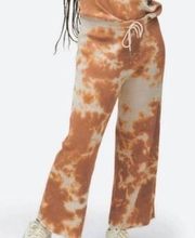 MATE The Label Organic Thermal Wide-Leg Tan Tie-Dye Pant Women’s Size Medium