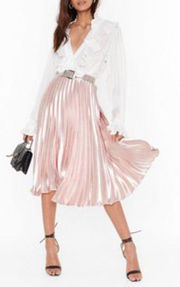 Light Pink Pleated Skirt