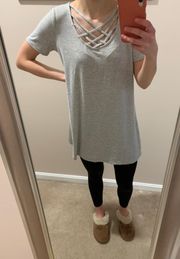 Grey Oversized Top