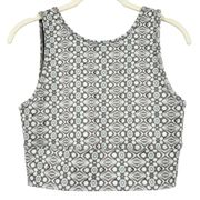 Anthropologie Daily Practice Womens Geometric Printed Crop Top Sports Bra Size M