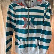 Vintage90’s Hurley hoodie M teal/coral/cream