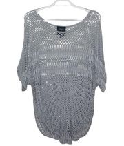 Romeo & Juliet Couture Gossip Girl crochet circle hem open knit sweater size S