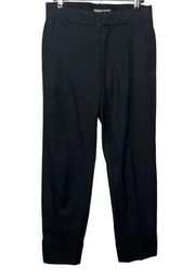 Vince Cuffed Ankle Trousers Dress Pants Mid Rise Black Womens Size 0