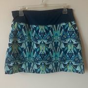 TITLE NINE Womens’ Blue Geometric Athletic Skirt Size M