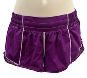 Lululemon  Hotty Hot Short II *2.5" purple/white stitching Rare