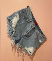 Signature8 Distressed Jean Shorts