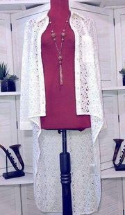 NWT HAUTE HIPPIE white oversized cotton asymmetrical duster dress shirt sz XS