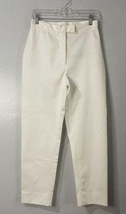 DOLCE & GABBANA Pants Size 44 (US 8) White NWT High Waist Business Workwear