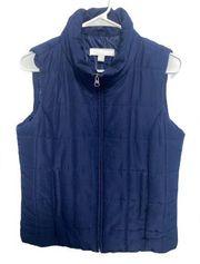 New York & Company Navy Puffer Vest | Size S