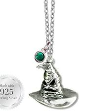 925 Harry Potter Sorting Hat Slytherin Chain Necklace