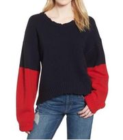 Zadig & VOLTAIRE Clarys Colorblock Merino Wool Pullover Sweater Womens Size XS