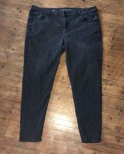 Lane Bryant black, mid rise, ankle skinny jeans