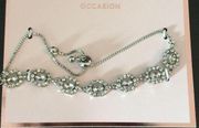 New Dressy AV Silver Crystal Links Bracelet Slider